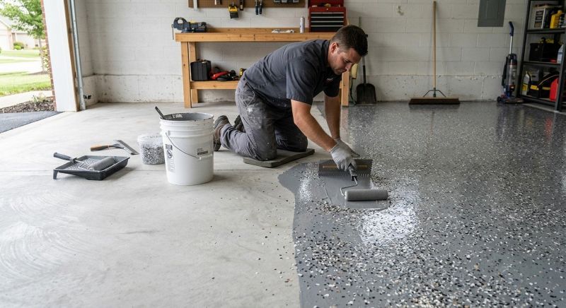 Epoxy Garage Flooring Installation in Frederick, MD