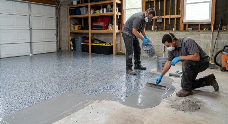 Garage Floor Staining in Fairfax, VA