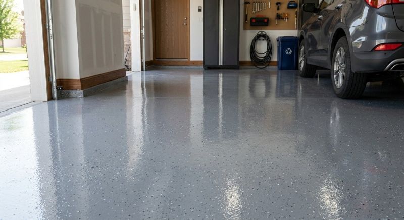Speckled Garage Floor Painting in Greensboro, NC